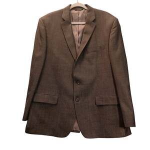 Ralph by Ralph Lauren Men's tweed Silk/Wool Blend Brown Tone Blazer EUC Size 46R